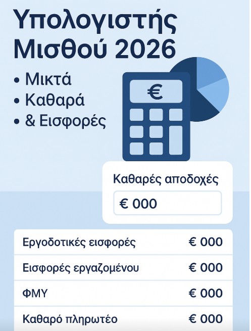 Πώς υπολογίζονται οι καθαρές αποδοχές μισθωτών στην Ελλάδα (2026)